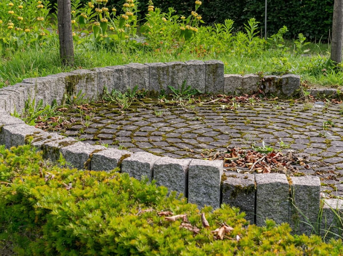 Hard landscaping: illustrative condition before work