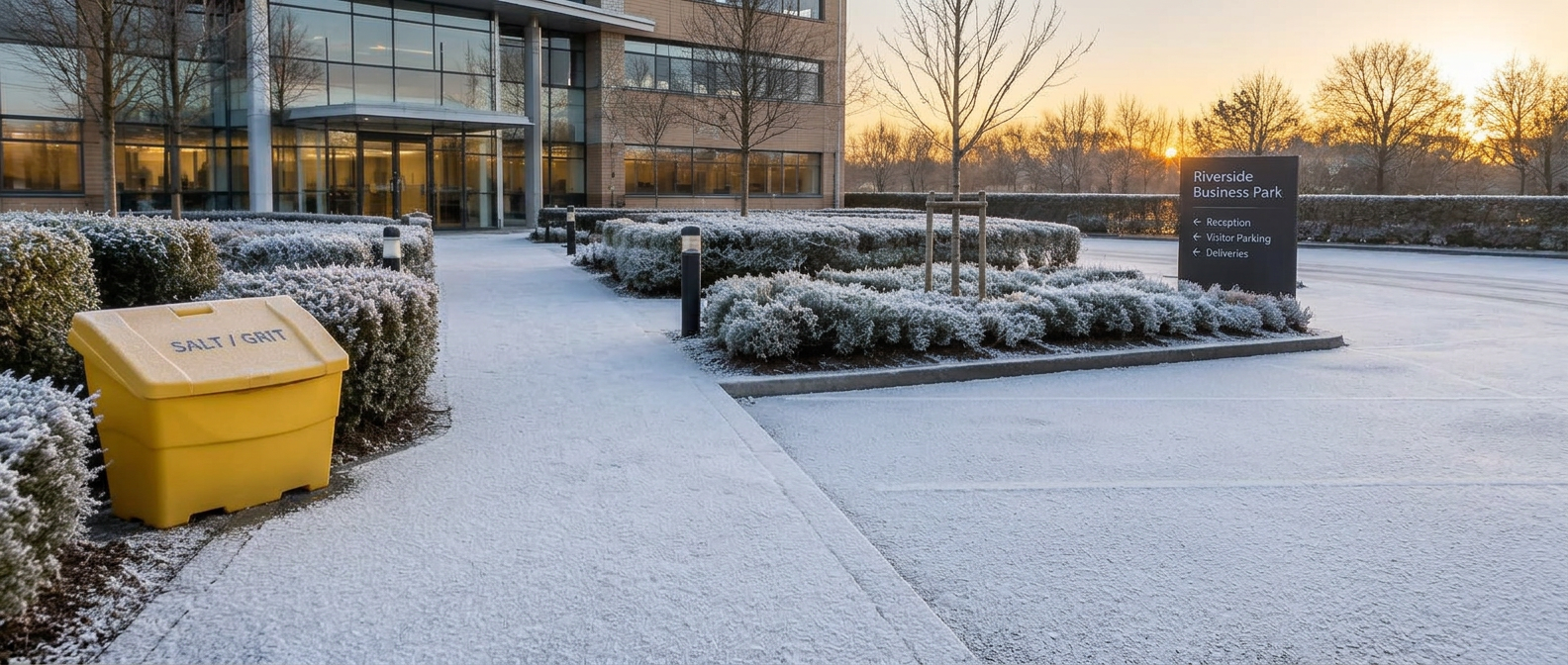 Winter gritting: illustrative condition before work